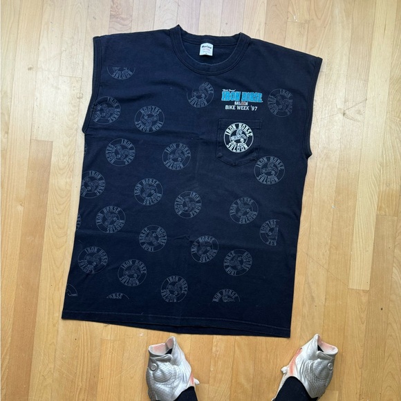 Vintage 1997 Iron Horse Saloon Bike Week 90s Rare AOP Shirt - Picture 2 of 8